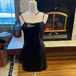 Faux Leather Party Dress